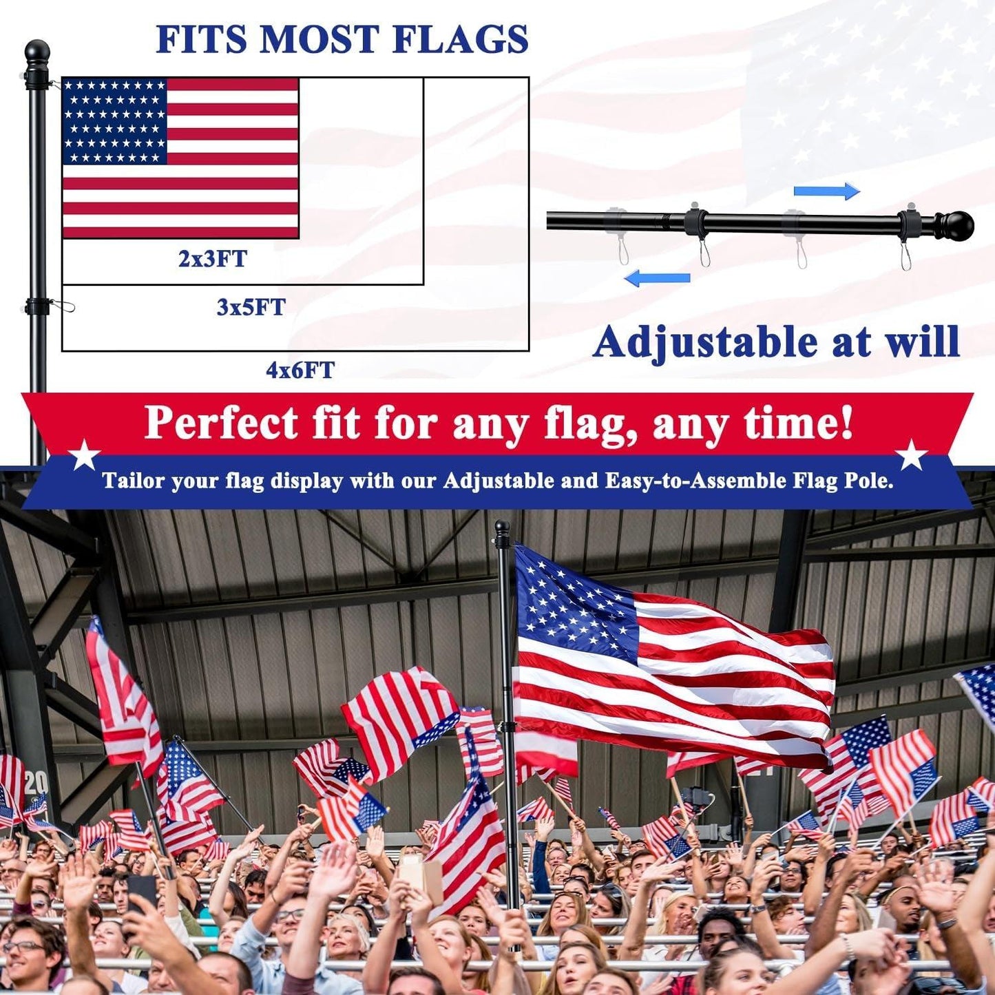 Basic Flag Pole Wall Kit - Flags & Freedom Co.