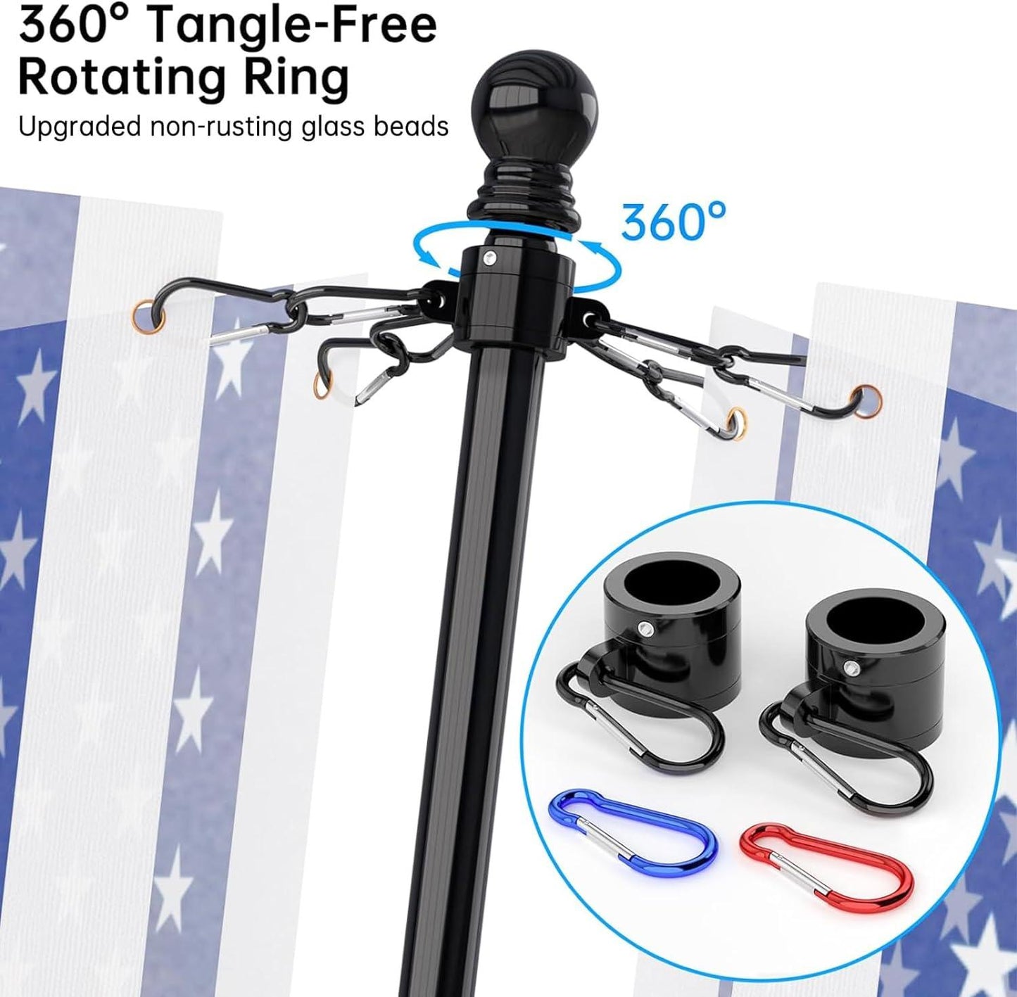 Stainless Steel Flag Pole House Kit - Flags & Freedom Co.