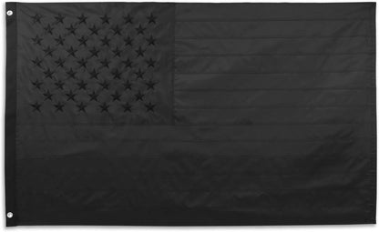 Embroidered All Black American Flag - Flags & Freedom Co.